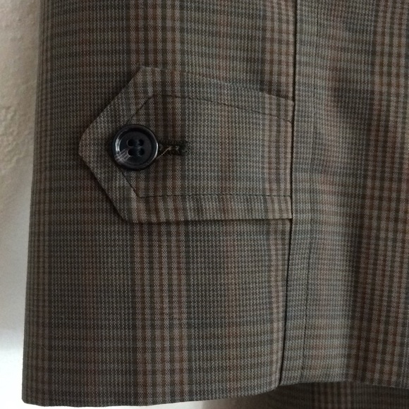 London Fog Vintage fine multicolored plaid high quality men’s swing trench coat - Picture 5 of 8